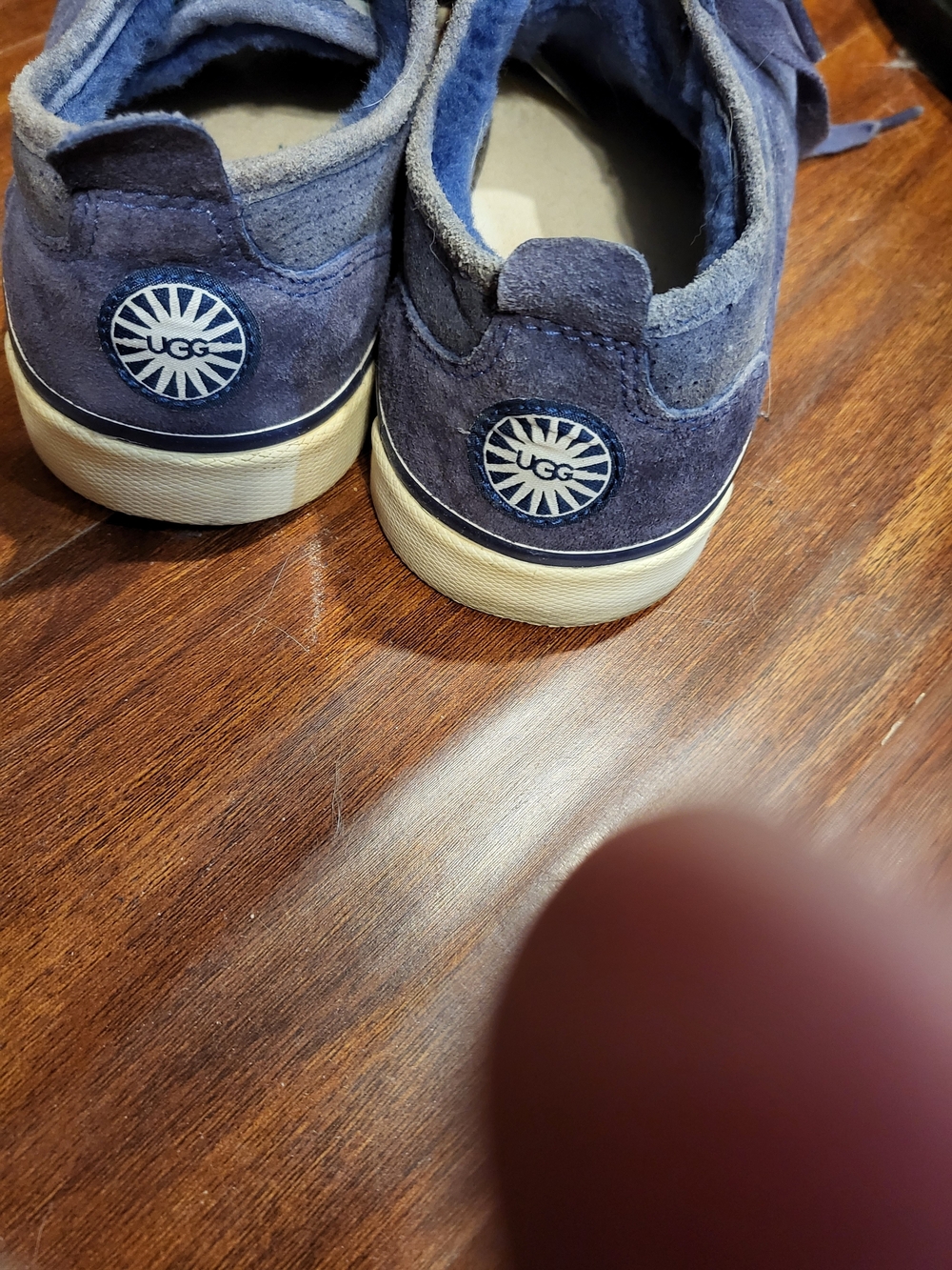 UGG Navy Suede Lace-Up Sneakers - Picture 3 of 3